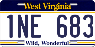 WV license plate 1NE683