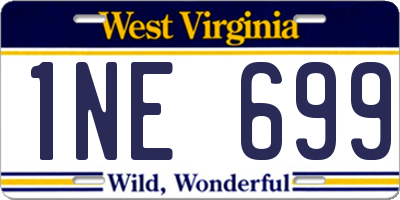 WV license plate 1NE699