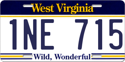 WV license plate 1NE715