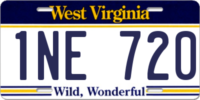 WV license plate 1NE720
