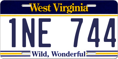 WV license plate 1NE744