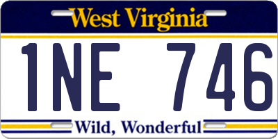 WV license plate 1NE746
