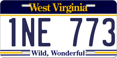 WV license plate 1NE773