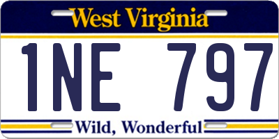 WV license plate 1NE797