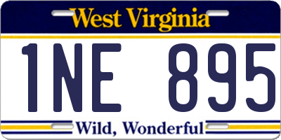 WV license plate 1NE895