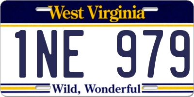 WV license plate 1NE979