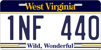 WV license plate 1NF440