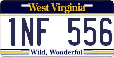 WV license plate 1NF556