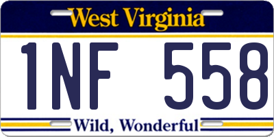 WV license plate 1NF558