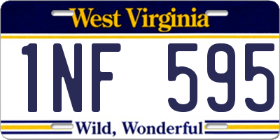WV license plate 1NF595