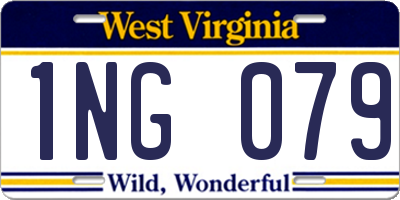 WV license plate 1NG079