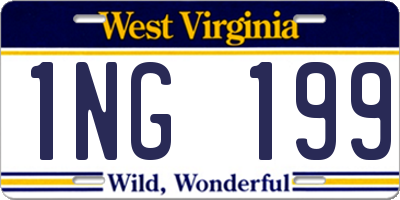 WV license plate 1NG199