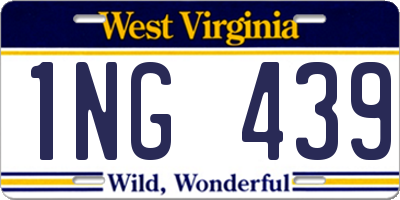 WV license plate 1NG439