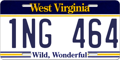 WV license plate 1NG464