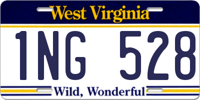 WV license plate 1NG528