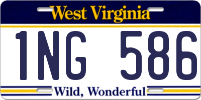 WV license plate 1NG586