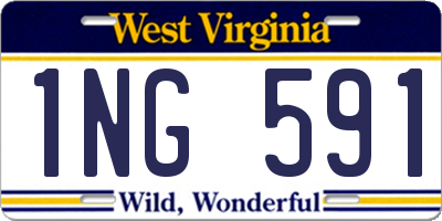 WV license plate 1NG591