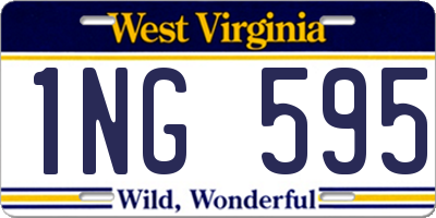 WV license plate 1NG595