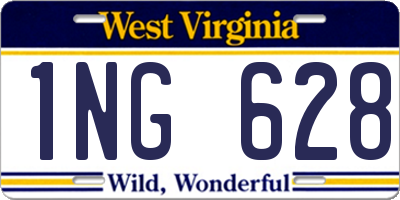 WV license plate 1NG628