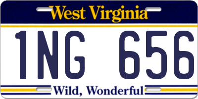 WV license plate 1NG656