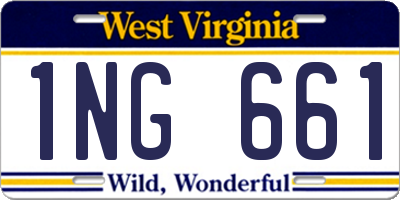 WV license plate 1NG661