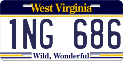 WV license plate 1NG686
