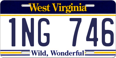 WV license plate 1NG746