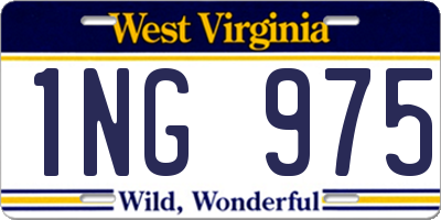 WV license plate 1NG975
