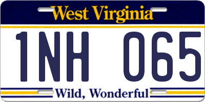 WV license plate 1NH065