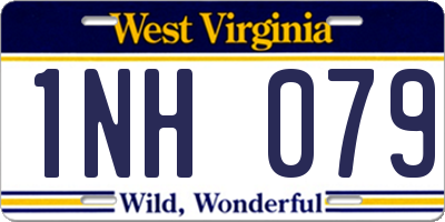 WV license plate 1NH079
