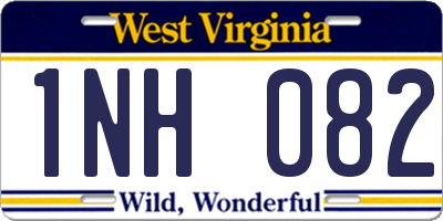 WV license plate 1NH082