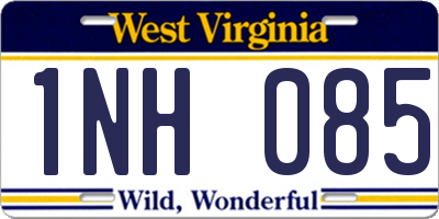 WV license plate 1NH085