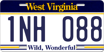 WV license plate 1NH088