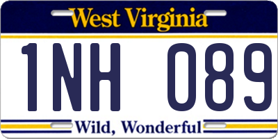 WV license plate 1NH089