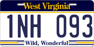 WV license plate 1NH093