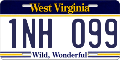 WV license plate 1NH099