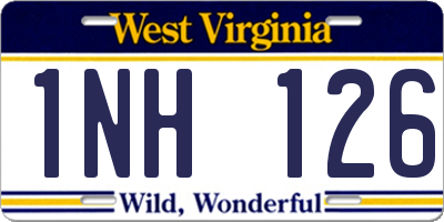 WV license plate 1NH126