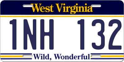 WV license plate 1NH132