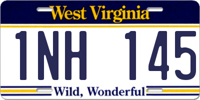 WV license plate 1NH145