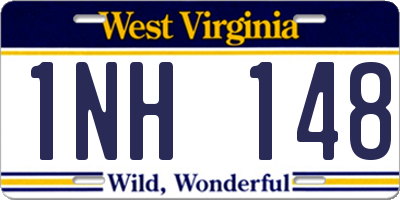 WV license plate 1NH148