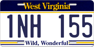 WV license plate 1NH155