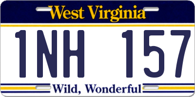 WV license plate 1NH157