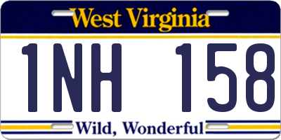 WV license plate 1NH158