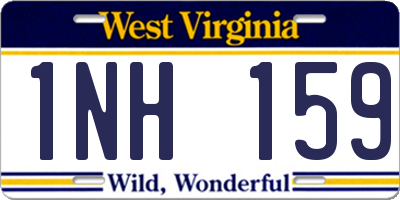 WV license plate 1NH159
