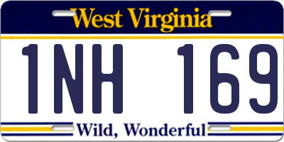 WV license plate 1NH169