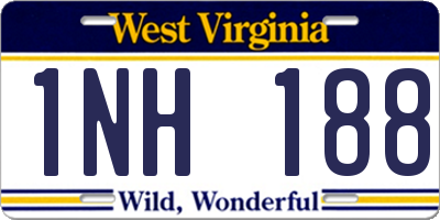 WV license plate 1NH188