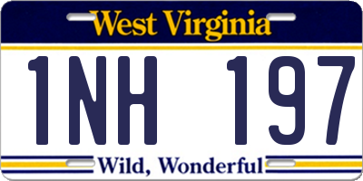 WV license plate 1NH197