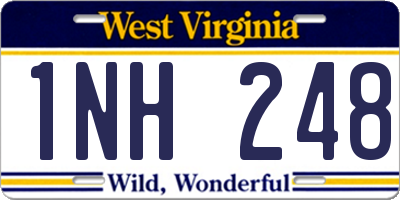 WV license plate 1NH248
