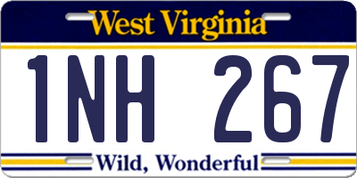WV license plate 1NH267