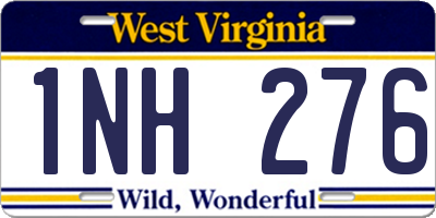 WV license plate 1NH276